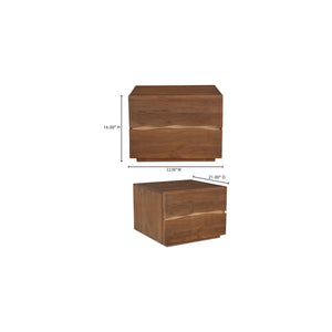 Moe's Watson Nightstand with Live-Edge Acacia