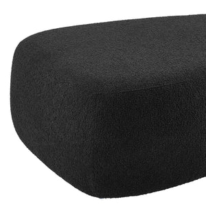 Carlese Boucle Big Ottoman, Palladian Charcoal