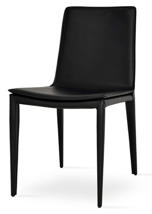 Tiffany dining chair black bonded leather