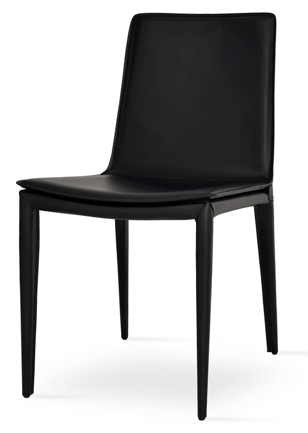 Tiffany dining chair black bonded leather