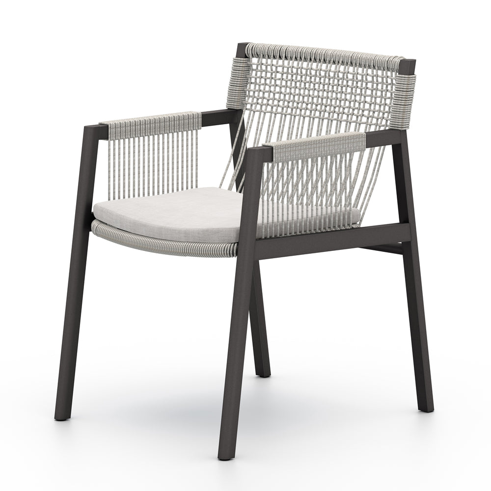 Shuman Outdoor Dining Chair In Stone Grey