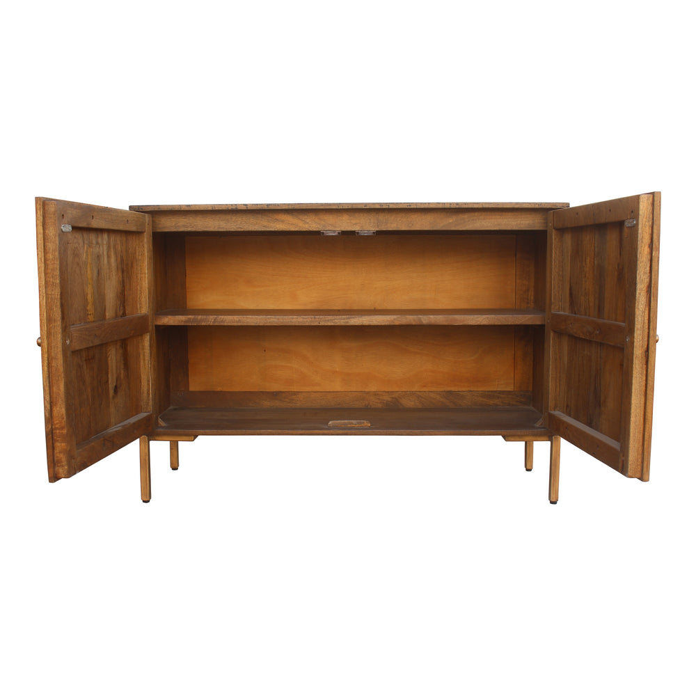 Moe's Artists Sideboard Small Black with Shelves