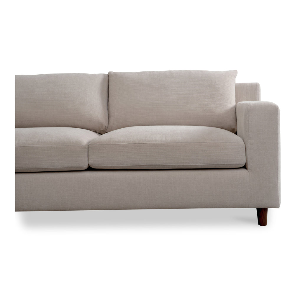 Moe's Hutton Left Sectional in Beige Chenille