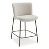 Early Beige Counter Stool with Blackened Bronze Frame