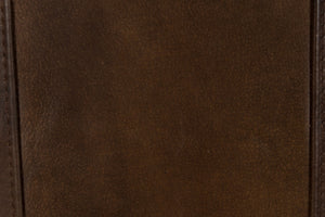 Christopher Leather Club Chair with Metal Frame - Truffle Brown