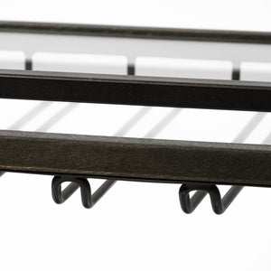 Chriselle Black Metal And Glass Two Tier Bar Cart