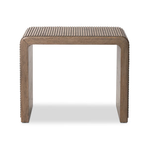 Leo End Table in Rustic Grey