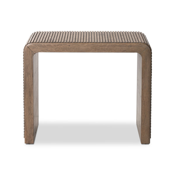Leo End Table in Rustic Grey