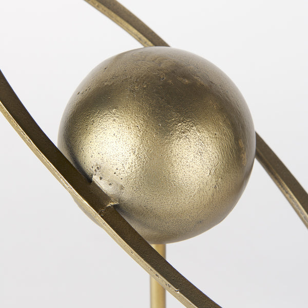 Atlas 15.0L x 7.0W x 16.0H Gold Metal Solar System Ornament
