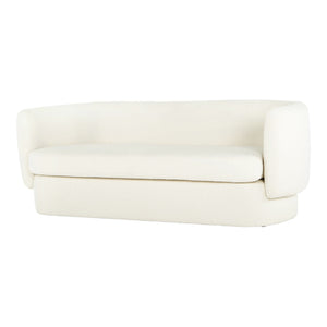 Moe's Koba Sofa in Maya White with Wood Frame