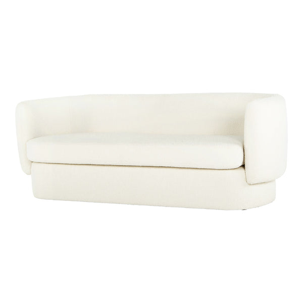 Moe's Koba Sofa in Maya White with Wood Frame
