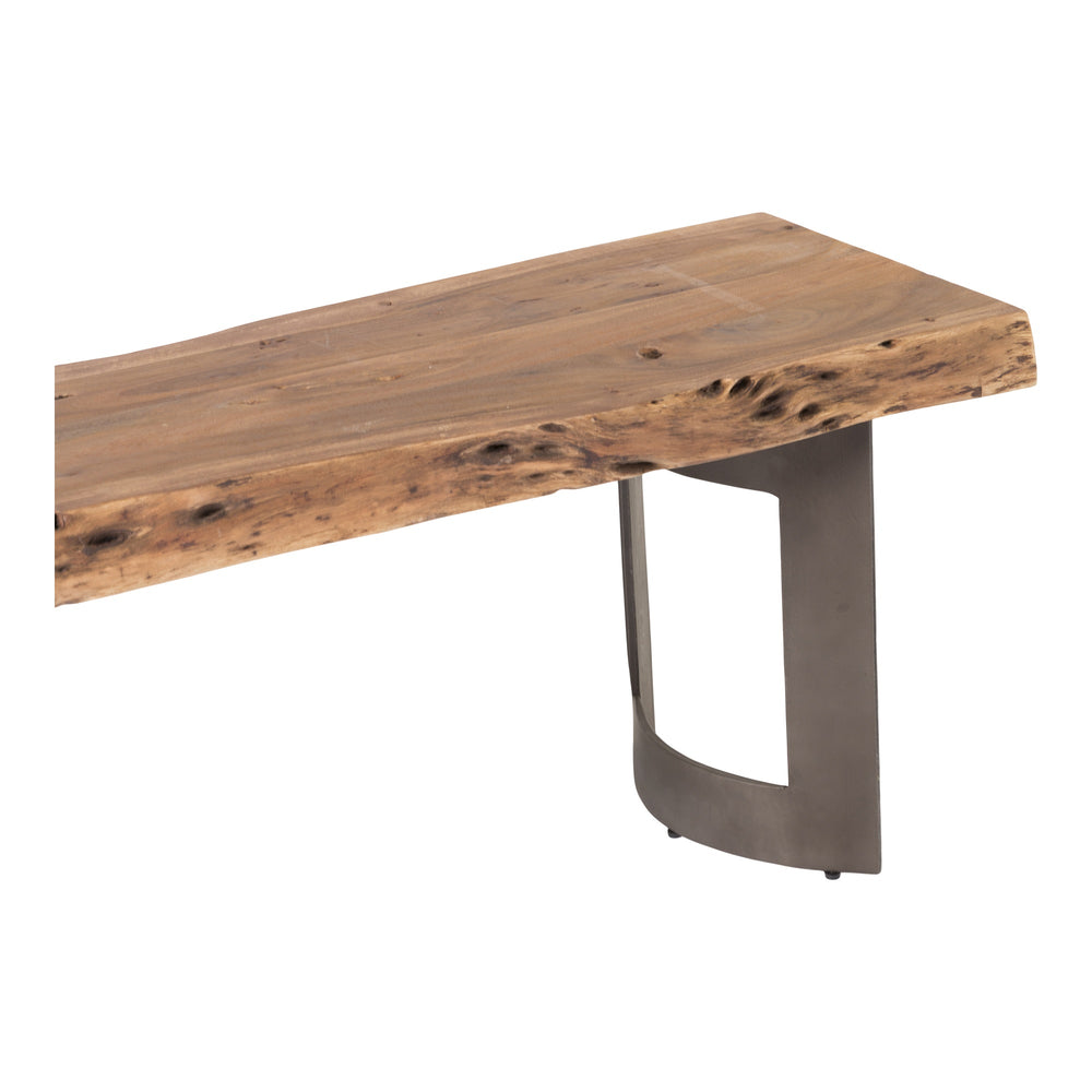 Moe's Bent Bench Extra Small in Natural Acacia