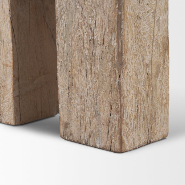 McArthur Whitewash Reclaimed Wood Bench