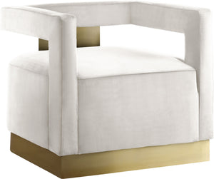 Jorge Accent Chair In Cream Velvet