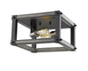 Kirkland 2 Light Flush Mount in Ashen Barnboard Finish