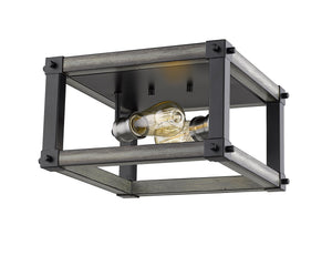 Kirkland 2 Light Flush Mount in Ashen Barnboard Finish