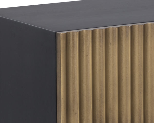 CARLIN NIGHTSTAND - BLACK / ANTIQUE BRASS