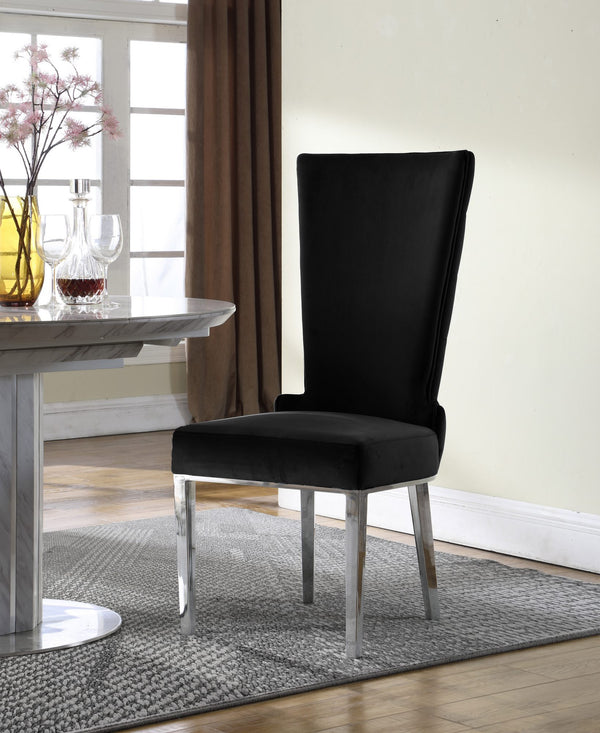 Hope Dining Chair In Black Velvet