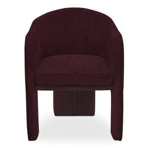 Moe's Clara Collection Upholstered Dining Chair in Plum