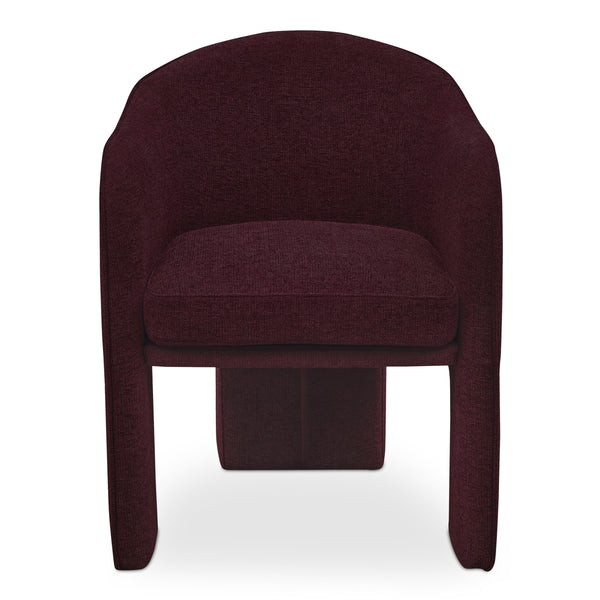 Moe's Clara Collection Upholstered Dining Chair in Plum