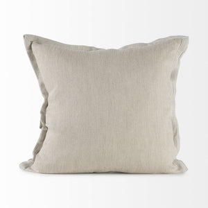 Mae 20L x 20W Beige Fabric Decorative Pillow Cover