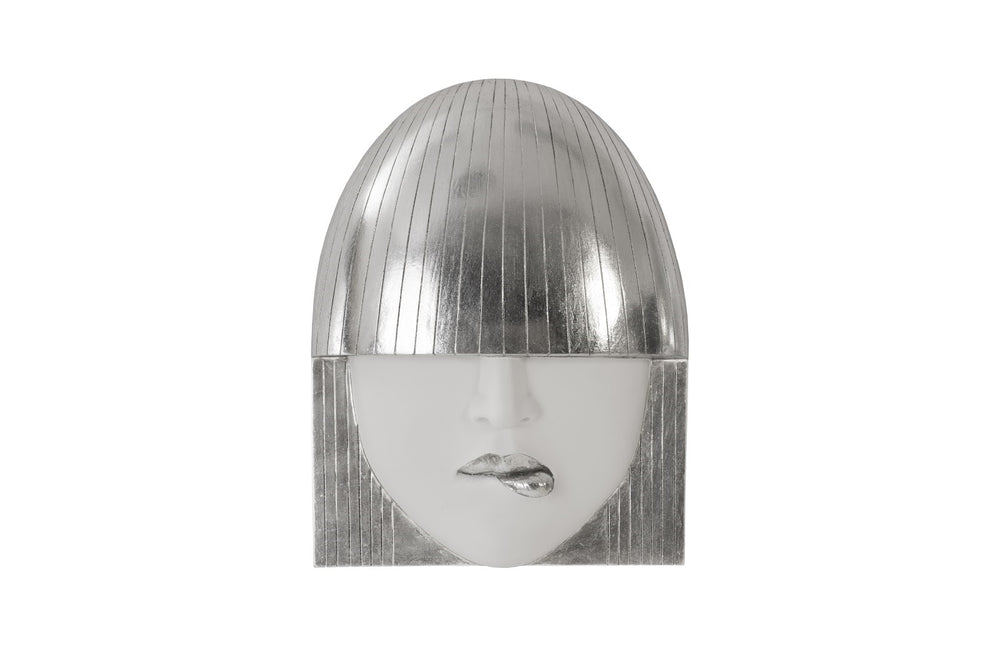 Fashion Faces Wall Tiles, Silver Leaf, Set of 3