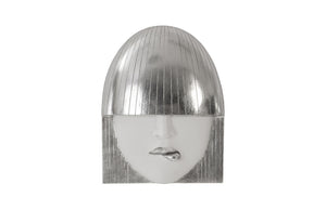 Fashion Faces Wall Tiles, Silver Leaf, Set of 3