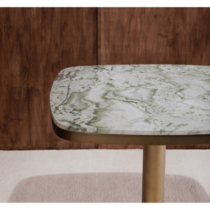 Celeste Cafe Table Green Onyx Marble & Brass