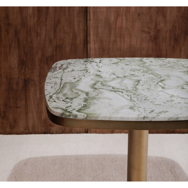 Celeste Cafe Table Green Onyx Marble & Brass