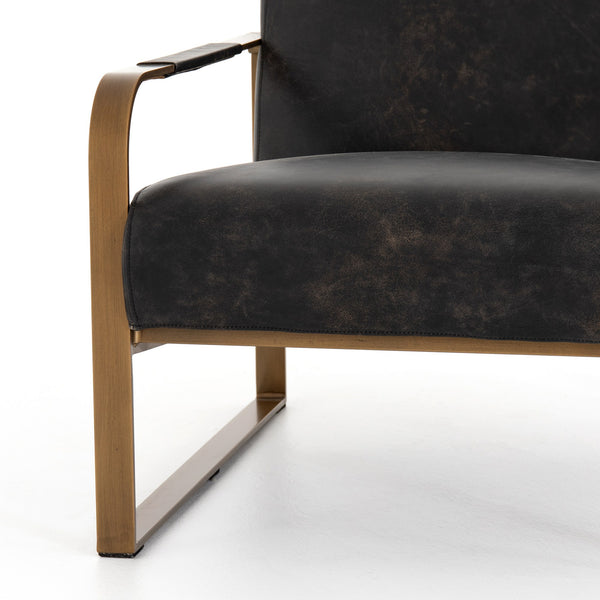 Jules Leather Chair-Rialto Ebony