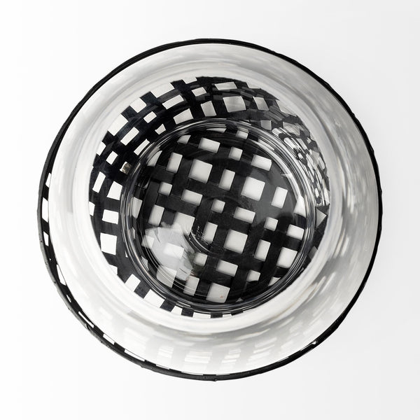 Reena I Small Black Woven Metal Base Table Candle Holder