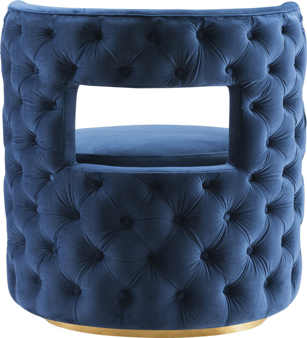 Phyllis Accent Chair In Navy Velvet