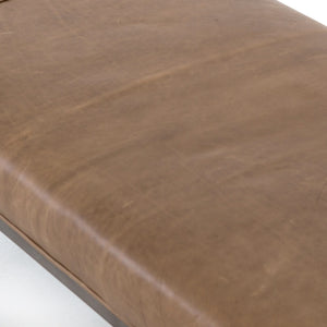 Beaumont Leather Bench-Warm Taupe Dakota