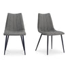 Moe's Alibi Dining Chair Set of 2 in Dark Grey