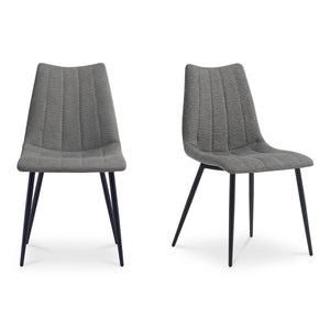 Moe's Alibi Dining Chair Set of 2 in Dark Grey