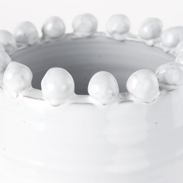Basin Medium Off-White Glazed Vase