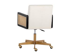 CLAUDETTE OFFICE CHAIR - LINOSO IVORY