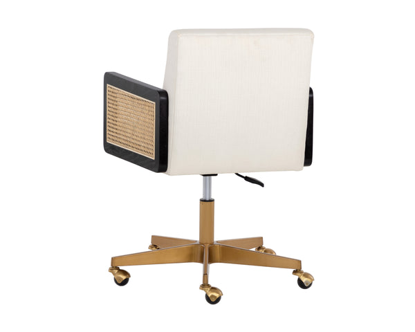 CLAUDETTE OFFICE CHAIR - LINOSO IVORY