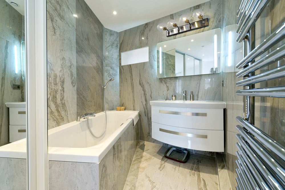 Parsons 4 Light Vanity in Matte Black + Brushed Nickel Finish