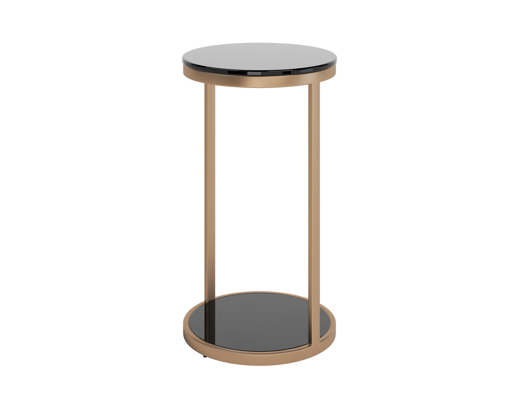 BENJAMIN END TABLE - ANTIQUE BRASS