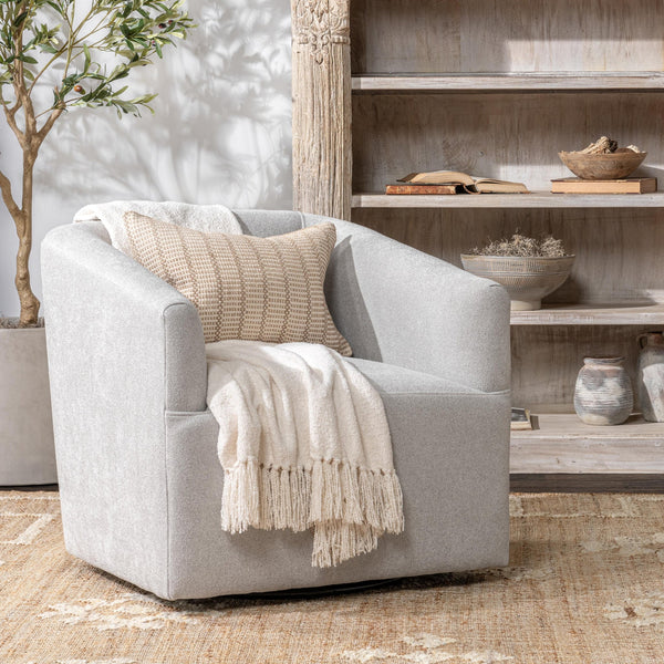 Vernon Swivel Chair in Elite-Gray with 360-Degree Swivel