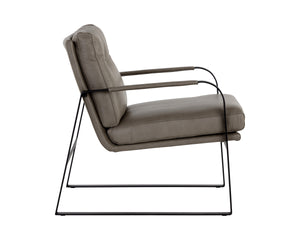 STERLING LOUNGE CHAIR - MISSOURI STONE LEATHER