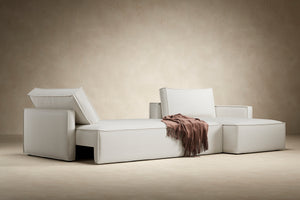 NEWILLA SOFA BED W/LOUNGER 57"X118", W/SLIM ARM RESTS