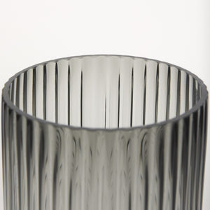 Dawn Tall Smokey Black Glass Vase