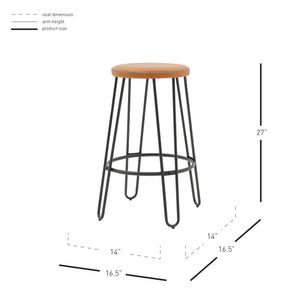 Joe Backless Stool In Vintage Cedar (Set of 2)