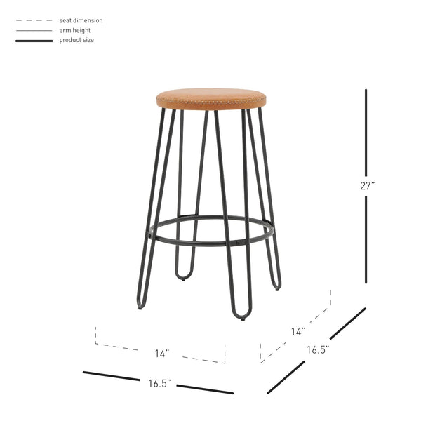 Joe Backless Stool In Vintage Cedar (Set of 2)
