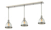 Mason 3 Light Island/Billiard in Brushed Nickel Finish