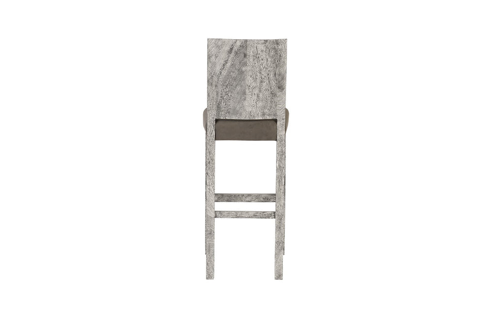 Origins Bar Stool, Chamcha Wood, Grey Stone