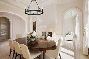 Barclay 6 Light Chandelier in Matte Black Finish
