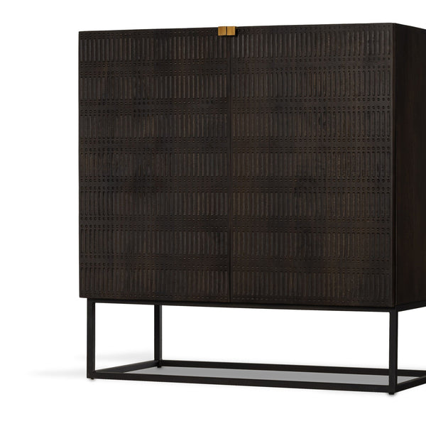 Kelby Bar Cabinet - Gunmetal
